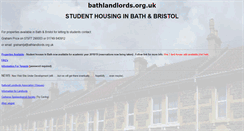 Desktop Screenshot of bathlandlords.org.uk